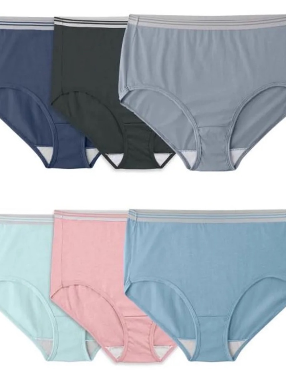 10Fit for Me by Fruit of the Loom Women's Plus Assorted Heather Briefs Underwear